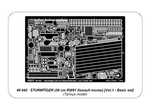 Aber 48043 STURMTIGER (38 cm RW61 Assault mortar) Vol.1 AFV 1/48 – imagen 11