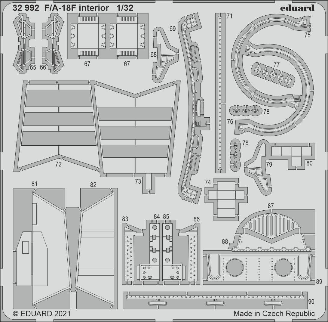 Eduard 32992 F/ A-18F interior REVELL 1/32 – zdjęcie 2