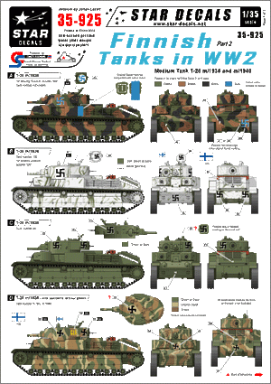 Star Decals 35-925 Finnish Tanks in WW2 1/35
