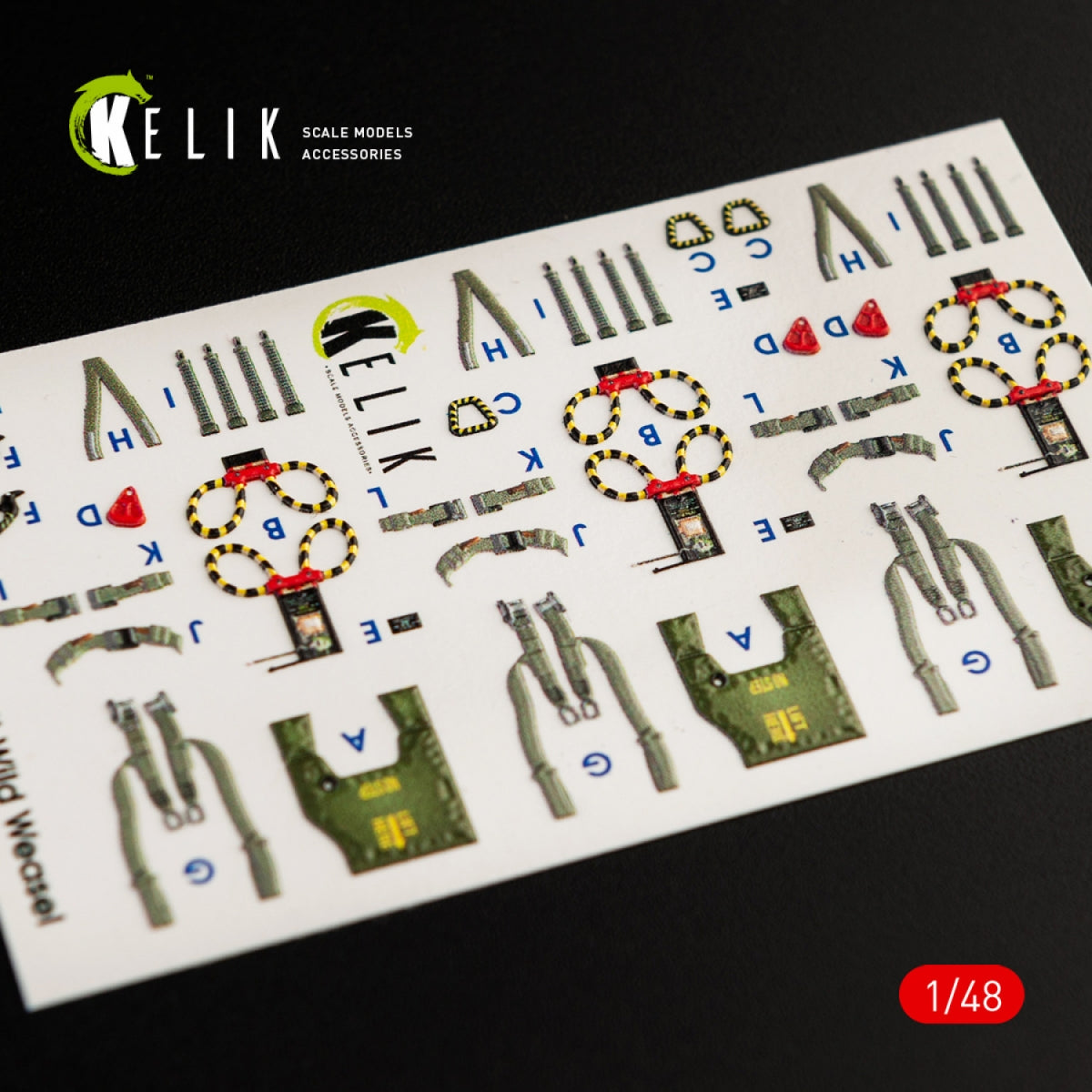 KELIK K48056 F-4G INTERIOR 3D DECALS FOR MENG KIT 1/48 – immagine 3