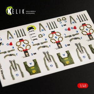 KELIK K48056 F-4G INTERIOR 3D DECALS FOR MENG KIT 1/48 – immagine 3