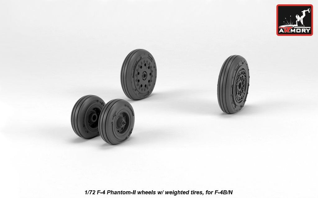 Armory Models AW72328 F-4 Phantom-II wheels w/ weighted tires, early 1/72 – imagen 4