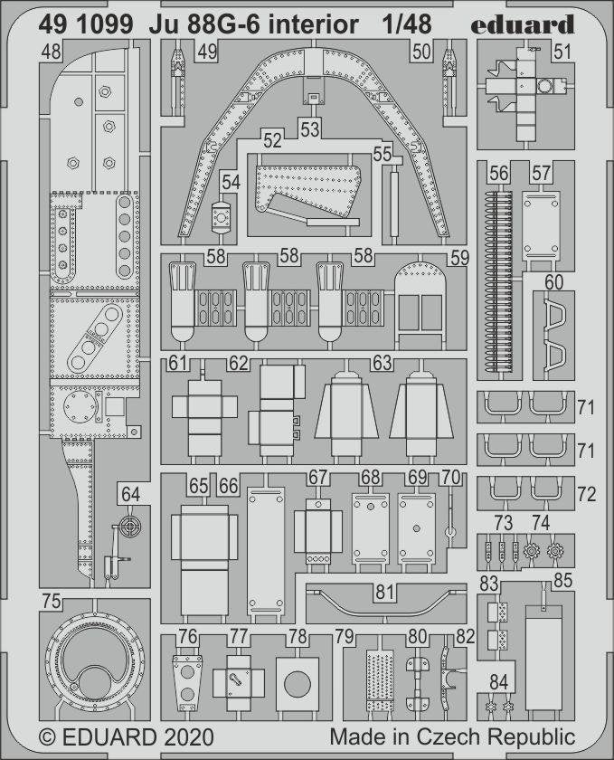 Eduard 491099 Ju 88G-6 interior 1/48 DRAGON – Bild 2