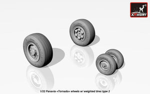 Armory Models AW32501b Panavia Tornado wheels, w/ tyres type “b” (GY) 1/32 – imagen 4