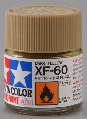 Tamiya XF60 Dark Yellow (81760) Acrylic paint 10ml – immagine 2