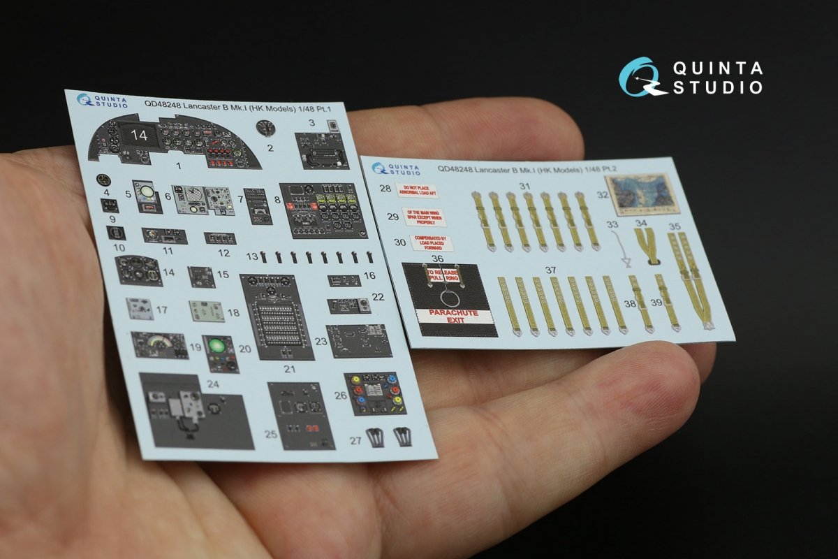 Quinta Studio QD48248 Lancaster B Mk.I 3D-Printed &amp;amp; coloured Interior on decal paper (HK Models) 1/48 – imagen 2