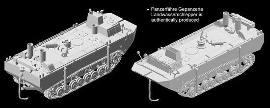 Dragon 7490 Panzerfahre Gepanzerter Landwasserschlepper Prototype Nr.II 1/72 – imagen 6