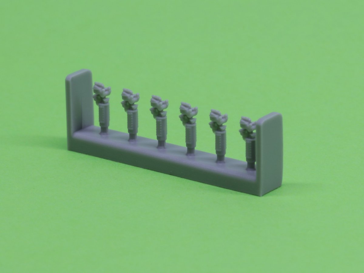 Master SM-350-095 USN 40 mm/56 Bofors quadruple mount ver.3 / with Mk-51 director - (resin, PE and turned parts) - (6pcs) 1/350 – immagine 4