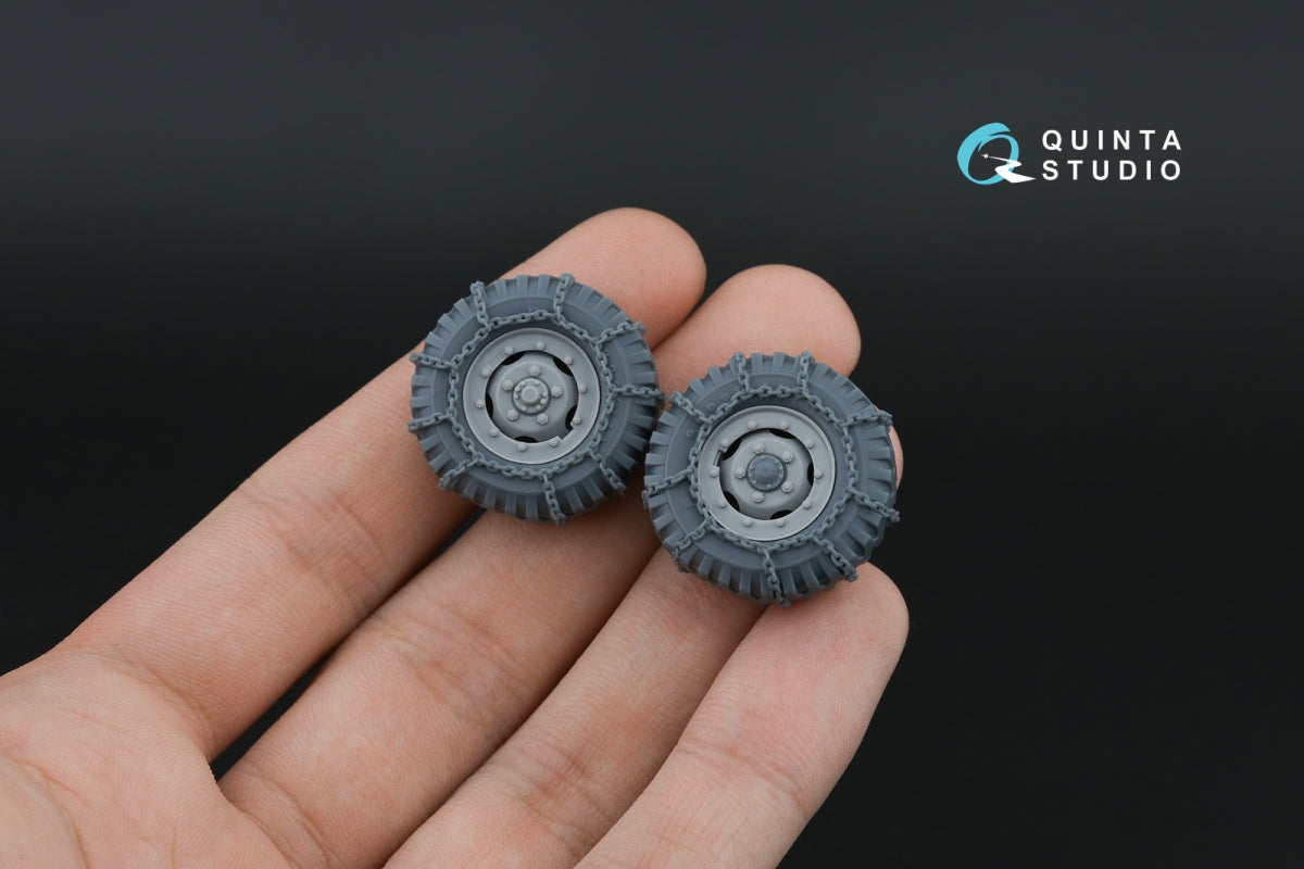 Quinta Studio QT35012 Dodge WC Family tire set with chains (Zvezda) 1/35 – image 7