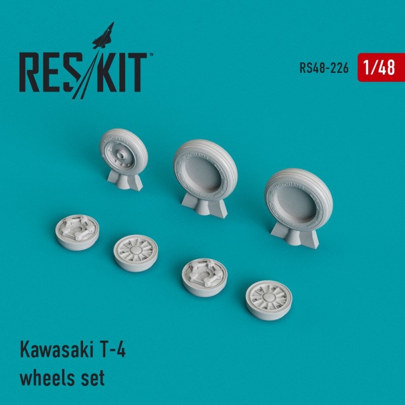 RESKIT RS48-0226 Jeu de roues Kawasaki T-4 1/48