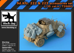 Black Dog T35003 Sd.Kfz. 222 &amp;amp; 223 accessories set for Tamiya kits 1/35