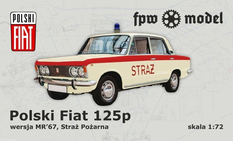 FPW Modèle 72603 Fiat 125p, MR67, Service d'incendie 1/72 