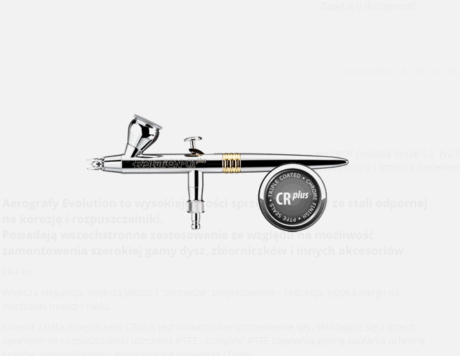 Harder &amp;amp; Steenbeck 126234 Aerograf CR+ 2w1 0,2+ 0,4mm