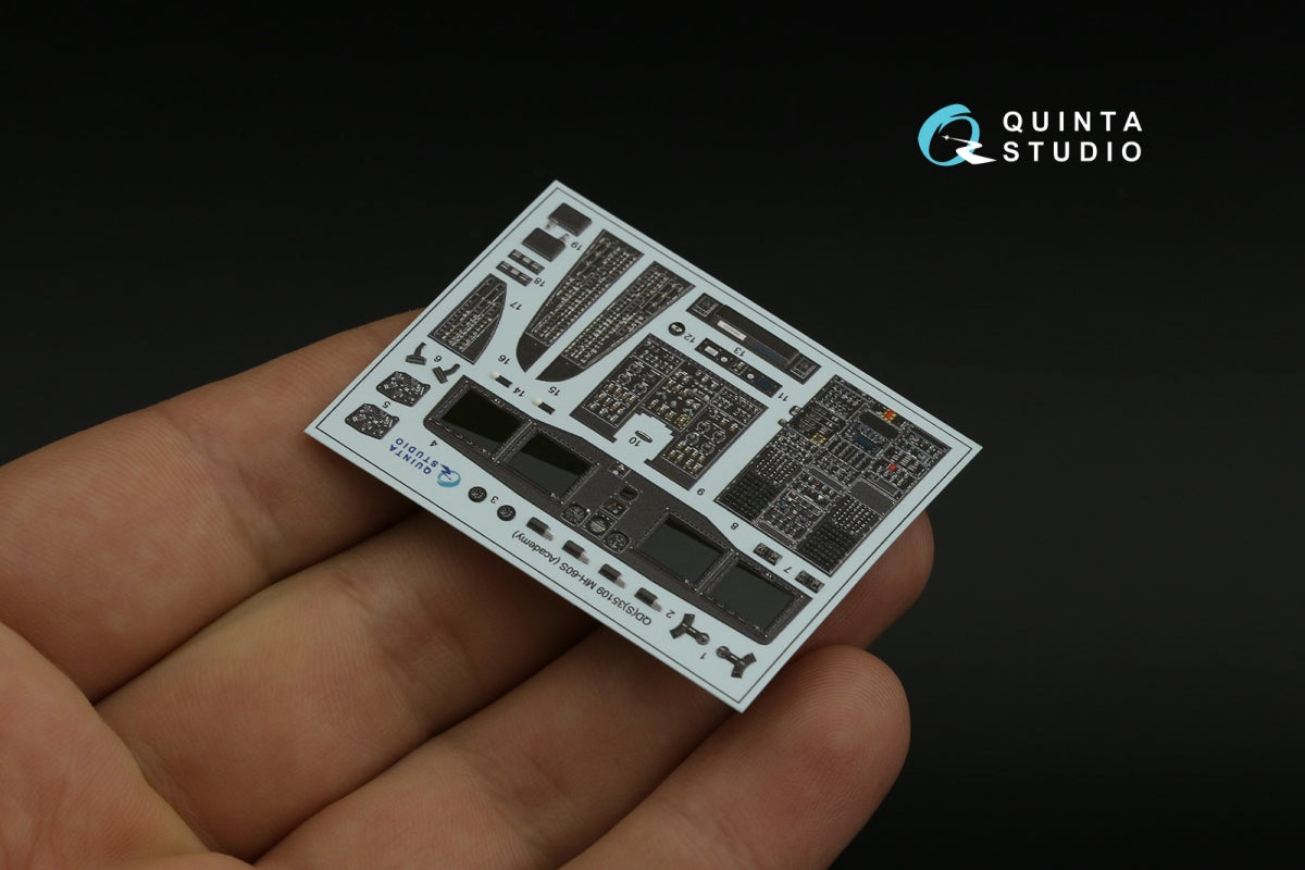 Quinta Studio QD35109 MH-60S 3D-Printed &amp;amp; coloured Interior on decal paper (Academy) 1/35 – imagen 9