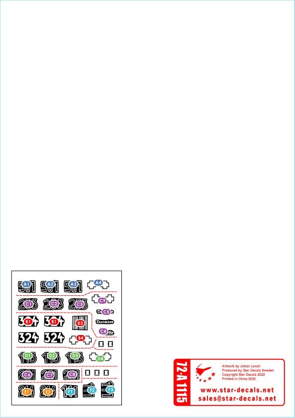 Star Decals 72-A1115 East Front Tigers s.Pz.Abt. 501 1943-44 Tiger I and Befehls-Tiger I Mid production 1/72 – imagen 2
