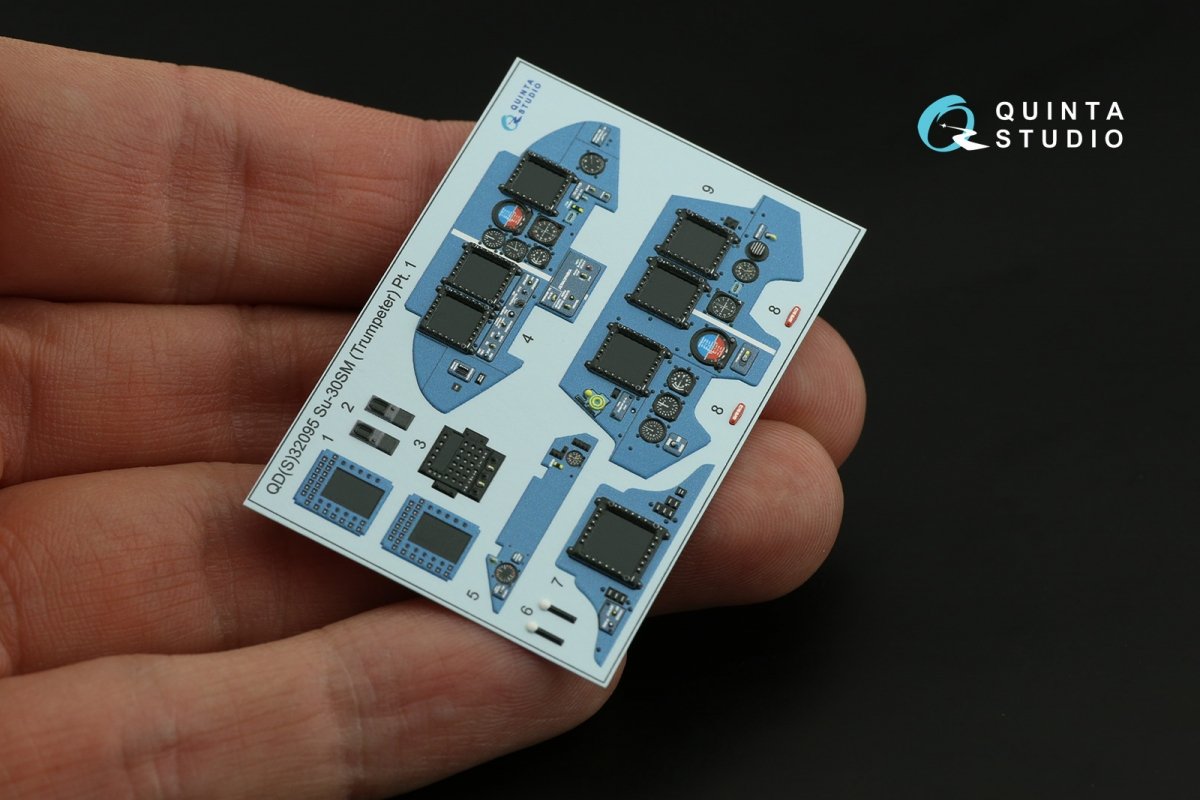 Quinta Studio QD32095 Su-30SM 3D-Printed &amp;amp; coloured Interior on decal paper (conversion for Trumpeter Su-30MKK ) 1/32 – imagen 12