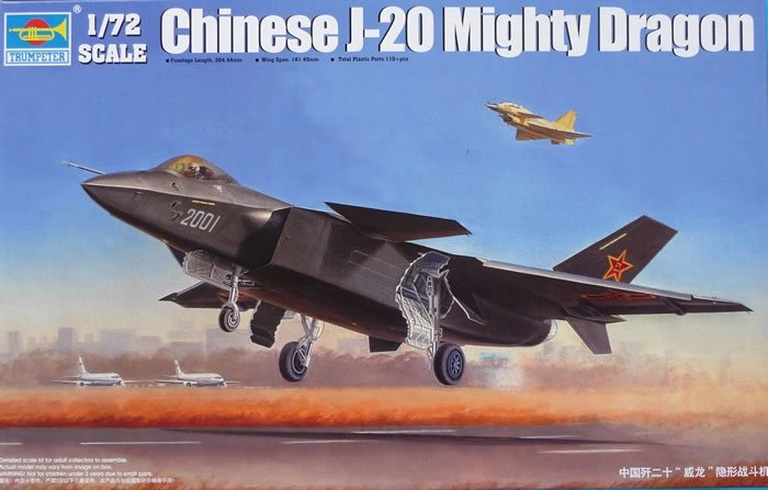 Trumpeter 01663 Chinese J-20 Mighty Dragon 1/72