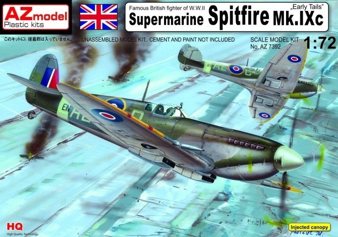 Maquette AZ AZ7392 Supermarine Spitfire Mk.IXc « Empennages précoces » (1/72)