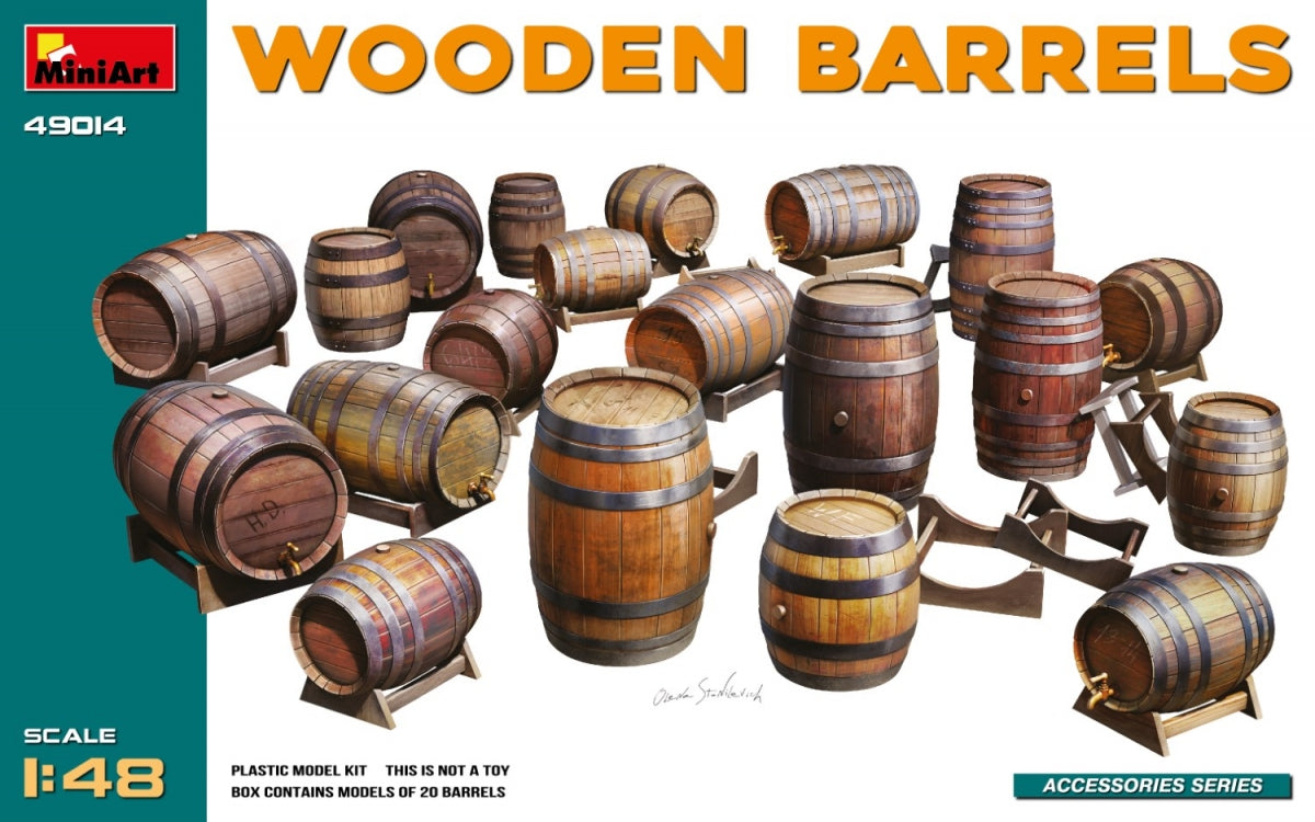 MiniArt 49014 WOODEN BARRELS 1/48