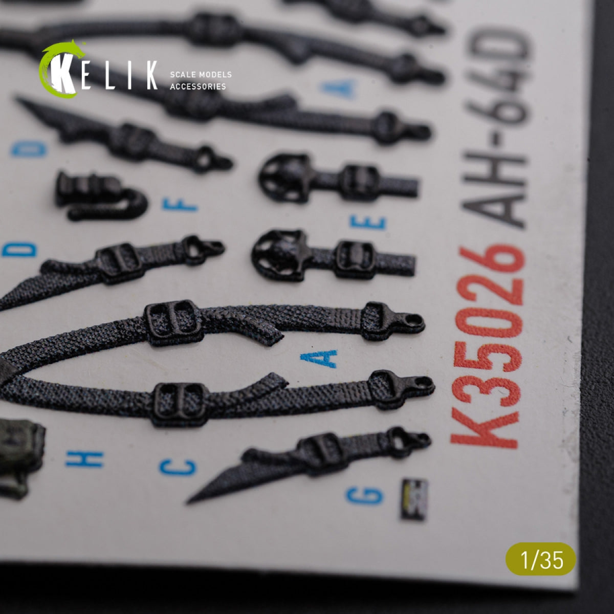 KELIK K35026 AH-64D Apache interior 3D decals for Meng kit 1/35 – immagine 9