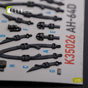 KELIK K35026 AH-64D Apache interior 3D decals for Meng kit 1/35 – immagine 9