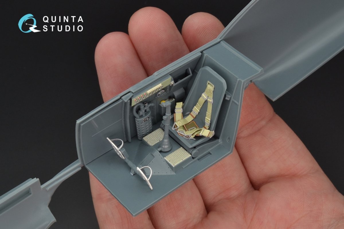 Intérieur imprimé en 3D et coloré sur papier décalcomanie Quinta Studio QD32047 Bf 109E-1 (pour maquette Eduard) 1/32 – image 4