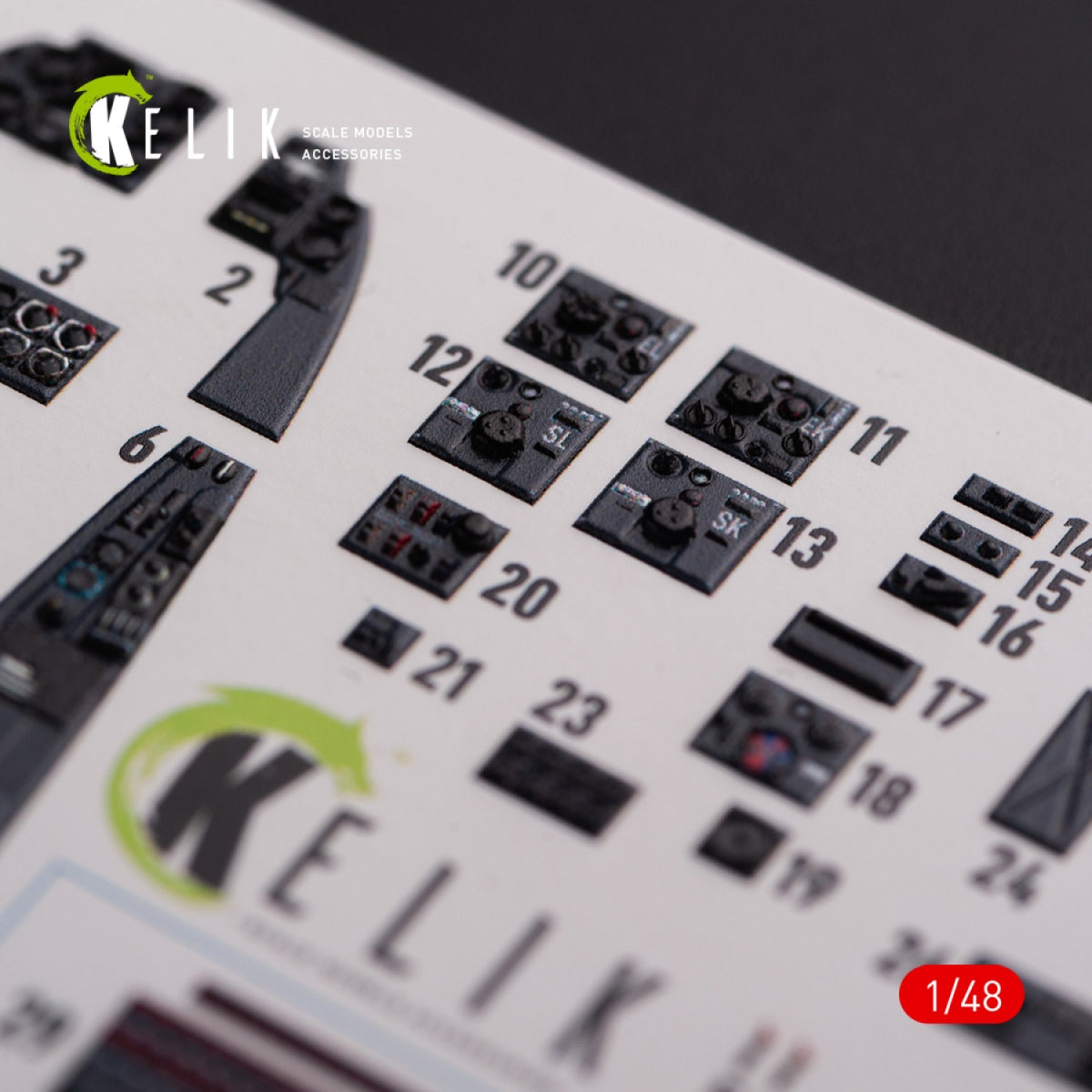 KELIK K48075 Messerschmitt Me-410 A1 interior 3D decals for Meng Model kit 1/48 – imagen 5