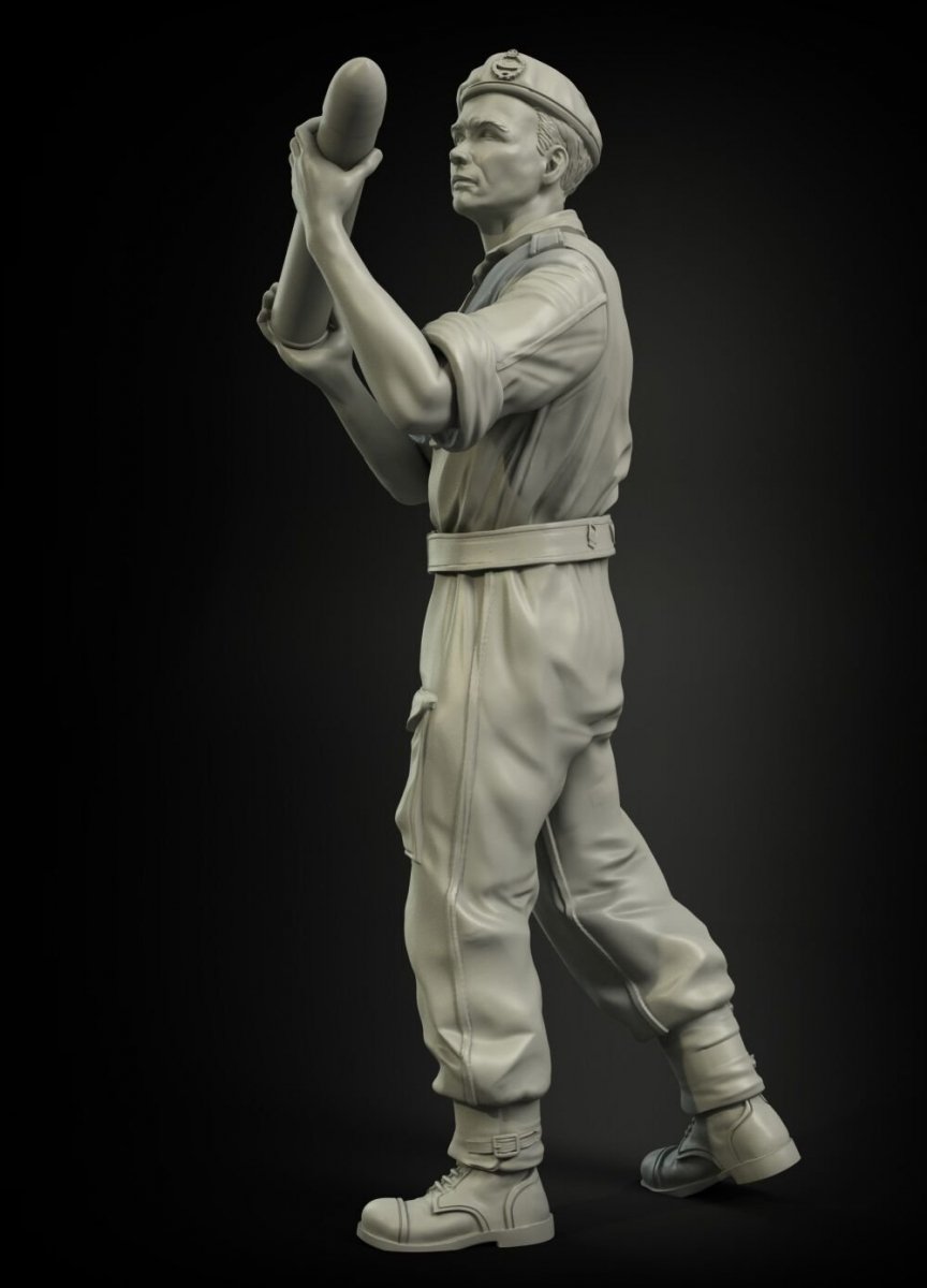 Panzer Art FI35-052 British RAC North Africa loading 75mm ammo soldier No.2 1/35 – zdjęcie 3