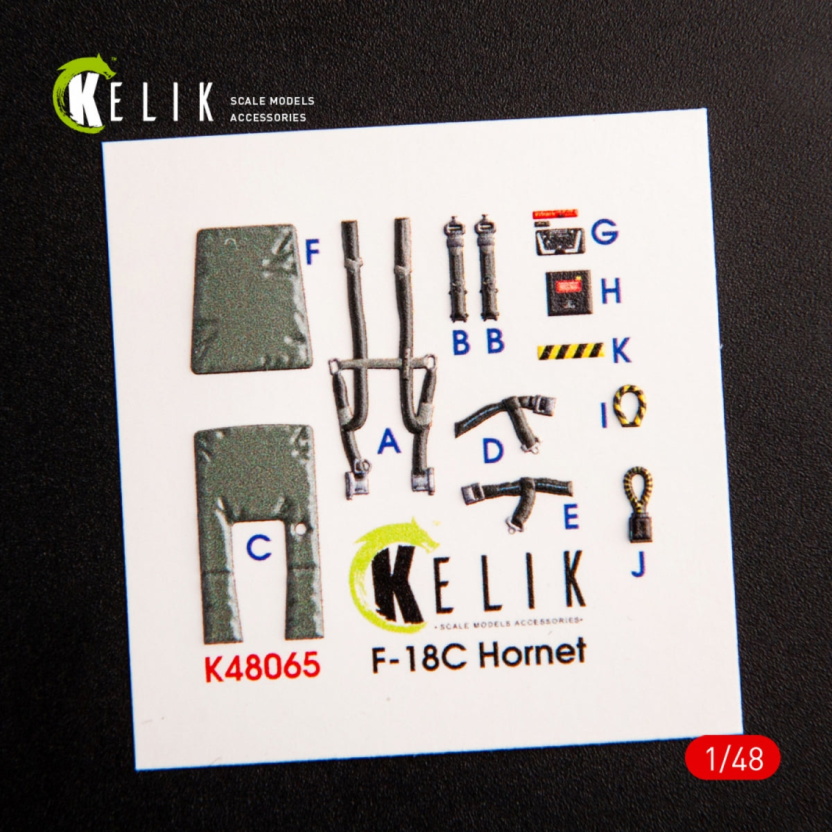 KELIK K48065 F-18C HORNET INTERIOR 3D DECALS FOR HASEGAWA KIT 1/48 – immagine 2
