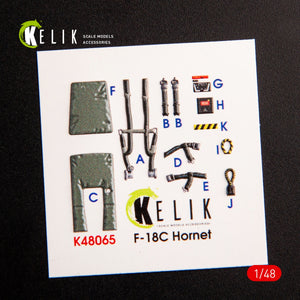 KELIK K48065 F-18C HORNET INTERIOR 3D DECALS FOR HASEGAWA KIT 1/48 – immagine 2
