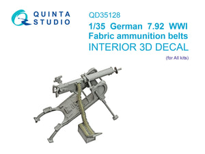 Quinta Studio QD35128 German 7.92 Fabric ammunition belts (All kits) 1/35