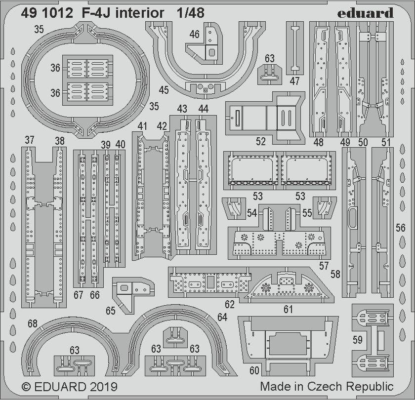 Eduard 491012 F-4J interior ACADEMY 1/48 – imagen 2