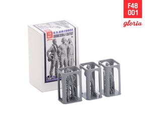 Gloria F48001 Ground Crew US Air Force vol.1 3D Printed Figures x 3 1/48 – imagen 3