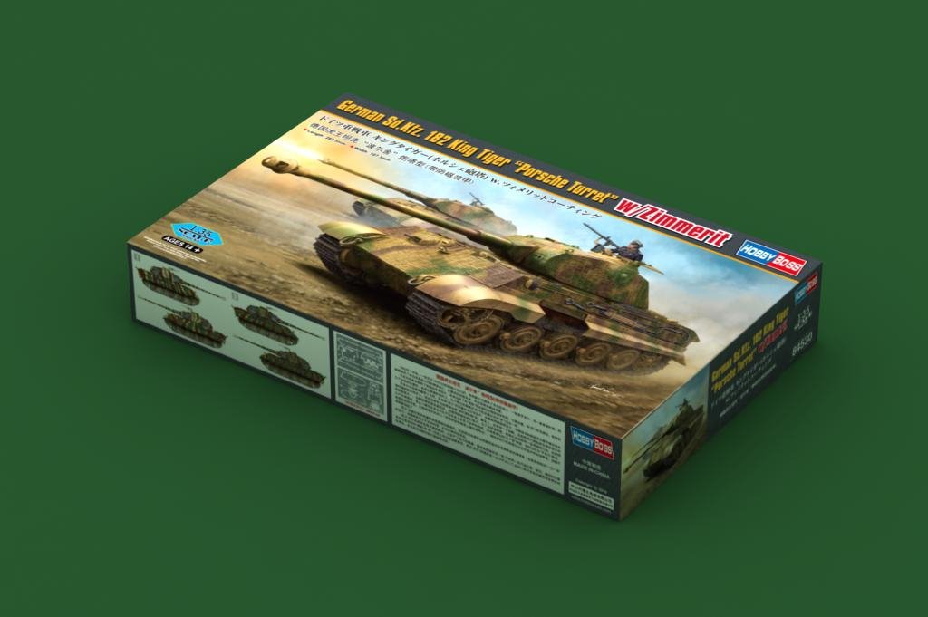 Hobby Boss 84530 German Sd.Kfz.182 King Tiger Porsche Turret w/ Zimmerit 1/35 – imagen 2