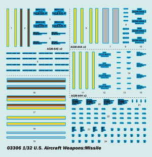 Trumpeter 03306 Armement des avions américains : Missiles 1/32 – image 2