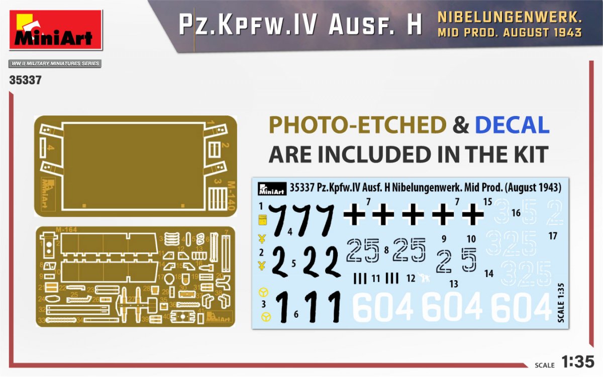 MiniArt 35337 Pz.Kpfw.IV Ausf. H NIBELUNGENWERK. MID PROD. AUGUST 1943 1/35 – zdjęcie 2