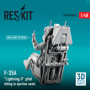 RESKIT RSF48-0012 F-35A &amp;quot;LIGHTNING II&amp;quot; PILOT SITTING IN LATE MODIFICATION EJECTION SEATS (TYPE 1) (3D PRINTED) 1/48 – Bild 3