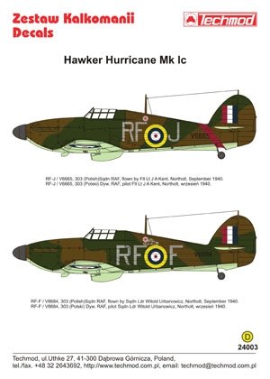 Techmod 24003 - Hawker Hurricane Mk I 1/24 – image 2