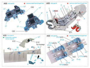 Quinta Studio QD48212 Su-30MKK 3D-Printed &amp;amp; coloured Interior on decal paper (KittyHawk) 1/48 – imagen 2