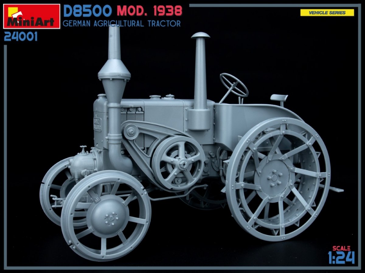 MiniArt 24001 Tracteur agricole allemand D8500 modèle 1938, échelle 1/24 – image 12