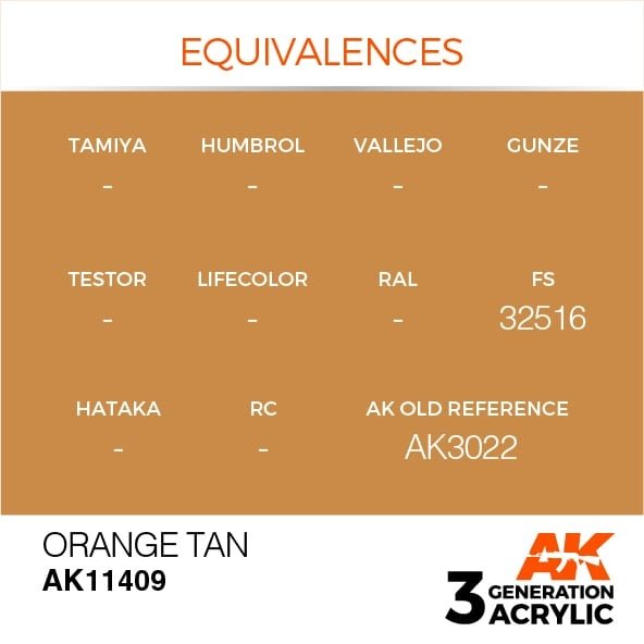 AK Interactive AK11409 Orange Tan 17ml – immagine 3