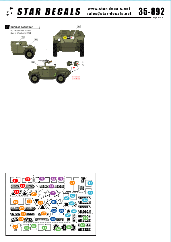 Star Decals 35-892 Desert Rats in NW Europe 1/35 – imagen 2