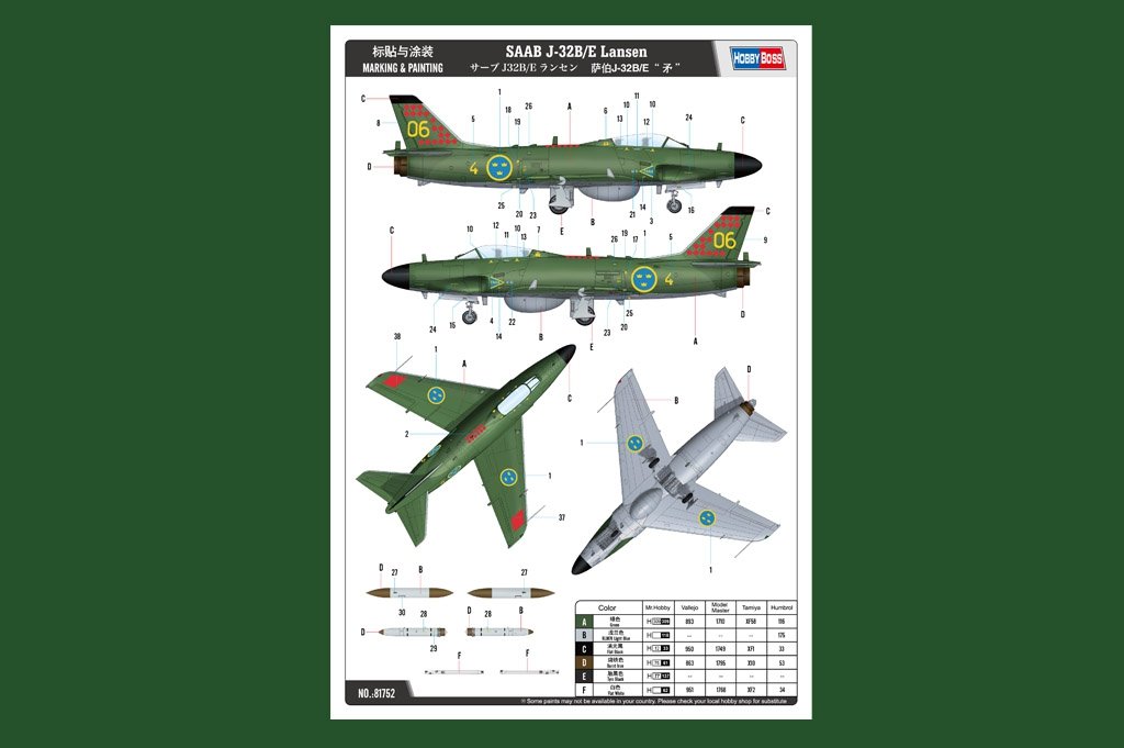 Hobby Boss 81752 SAAB J-32B/E Lansen – imagen 2