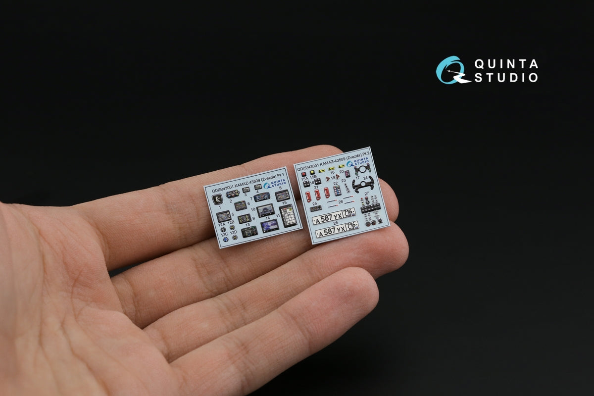 Quinta Studio QDS-43001 KAMAZ-43509 3D-Printed coloured Interior on decal paper (Zvezda) (Small version) 1/43 – imagen 3
