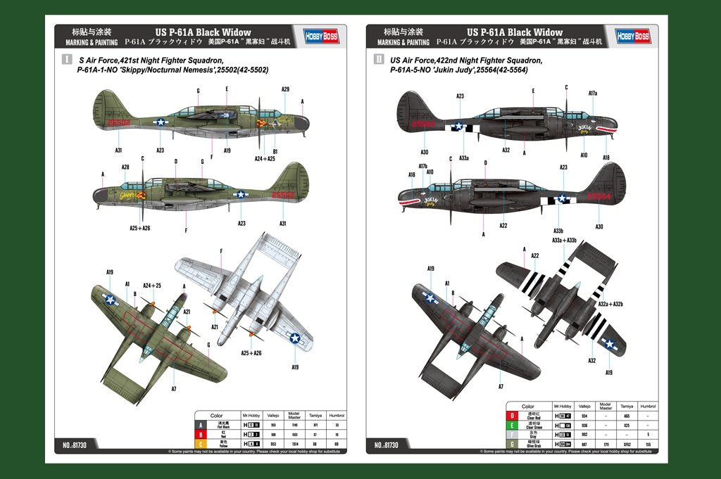 Hobby Boss 81730 P-61A Black Widow 1/48 – imagen 4
