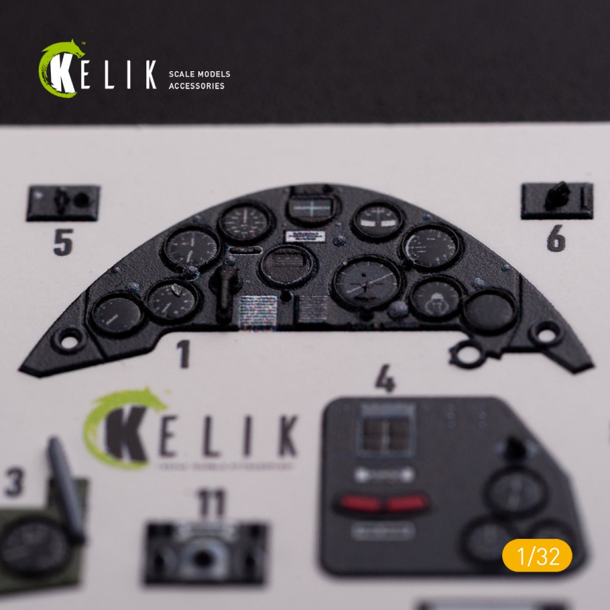 KELIK K32018 OS2U Kingfisher - Interior 3D Decal for Kitty Hawk/Zimi models kit 1/32 – imagen 5