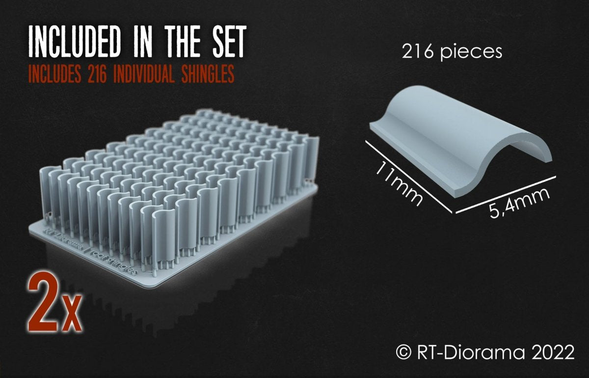 RT-Diorama 35646 Shingles [Type 1] 216 pieces 1/35 – image 2