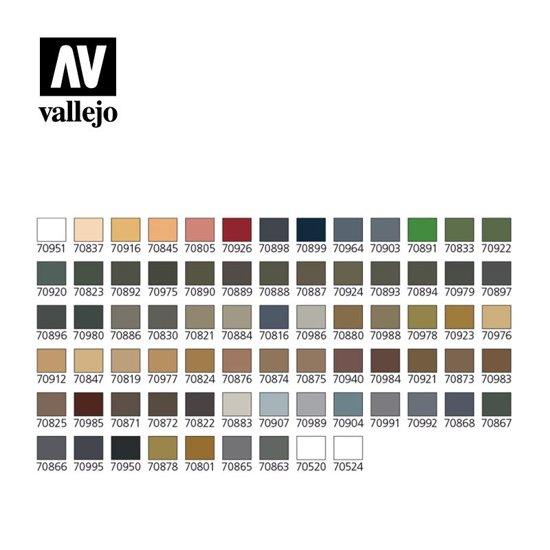 Vallejo 70173 Military Model Color Set with Plastic Storage Case – image 3