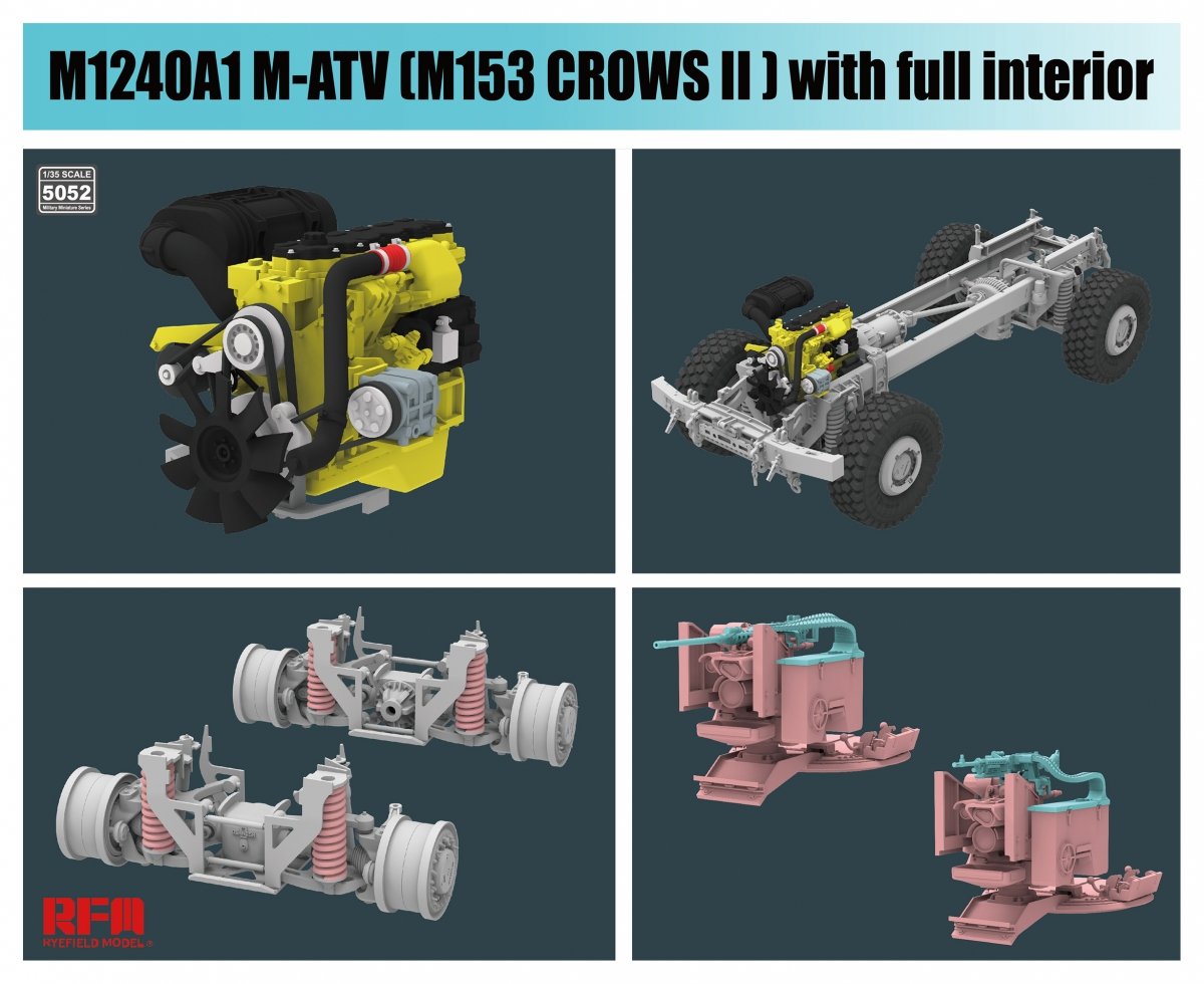 Rye Field Model 5052 M1240A1 M-ATV M153 CROWS II with full interior 1/35 – imagen 3