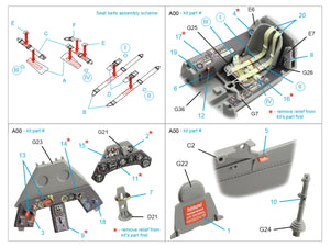 Quinta Studio QD35150 Fw 190A-8 interior 3D decals Border Model 1/35 – imagen 10